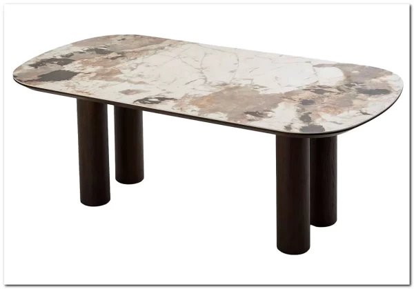 Стол ПИНО (PINO) 210 цвет CA035, керамика / ТЕМНЫЙ ОРЕХ, ®DISAUR заказать по цене 80 700 руб. в Волгограде