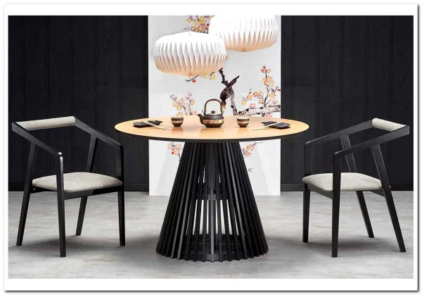 Стол обеденный Halmar MIYAKI 120 дуб натуральный/черный заказать по цене 87 560 руб. в Волгограде