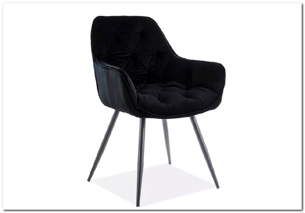 Стул кухонный Signal CHERRY Velvet Bluvel 19 (черный/черный мат) заказать по цене 14 573 руб. в Волгограде