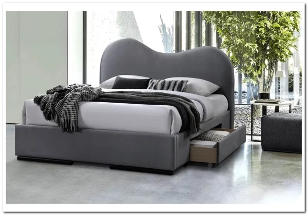 Кровать Halmar AMBER (серый) 160/200 заказать по цене 68 988 руб. в Волгограде