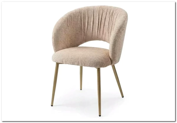 Стул МИДА (MIDA), цвет МОЛОЧНЫЙ SOLO-111, ткань / ШАМПАНЬ каркас, ®DISAUR заказать по цене 13 500 руб. в Волгограде