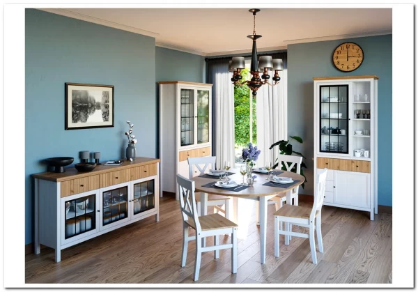 Мебель для гостиной из сосны Сканди белый воск заказать по цене 123 112 руб. в Волгограде