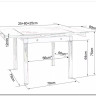 Стол обеденный Signal GD082 80 раскладной (орех винтажный/черный мат) заказать по цене 34 607 руб. в Волгограде