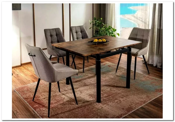 Стол обеденный Signal GD082 80 раскладной (орех винтажный/черный мат) заказать по цене 34 607 руб. в Волгограде