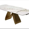 Стол ПАЛАСИО (PALACIO) 180 цвет KL-188 Контрастный мрамор матовый, итал керамика/ ШАМПАНЬ, ®DISAUR заказать по цене 149 150 руб. в Волгограде