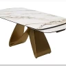 Стол ПАЛАСИО (PALACIO) 180 цвет KL-188 Контрастный мрамор матовый, итал керамика/ ШАМПАНЬ, ®DISAUR заказать по цене 149 150 руб. в Волгограде