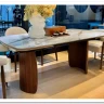 Стол ВЕСТБЕРГ (WESTBERG) 180 КАЛАКАТТА (GLOSS CALACATTA GOLD SOLID CERAMIC) / Орех натур, ®DISAUR заказать по цене 104 600 руб. в Волгограде