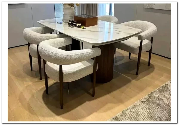 Стол ВЕСТБЕРГ (WESTBERG) 180 КАЛАКАТТА (GLOSS CALACATTA GOLD SOLID CERAMIC) / Орех натур, ®DISAUR заказать по цене 104 600 руб. в Волгограде