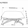 Стол обеденный Halmar ALFREDO 160 (белый мрамор/черный) заказать по цене 59 488 руб. в Волгограде