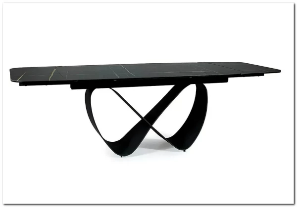 Стол обеденный Signal INFINITY Ceramic 160 раскладной (черный Azario black/черный мат) заказать по цене 209 327 руб. в Волгограде