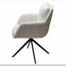 Стул MEADOW 360 град. поворот. Белый XD841-01, букле / черный каркас, DISAUR заказать по цене 15 615 руб. в Волгограде