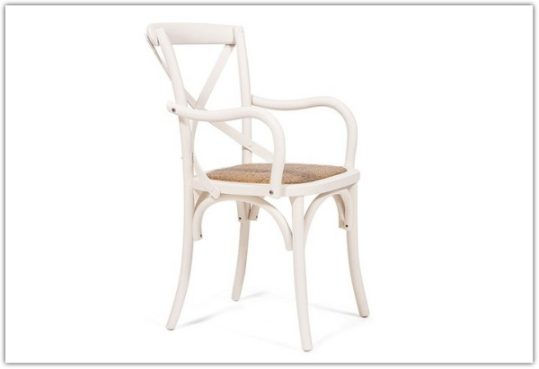 Стул с подлокотниками CROSS (mod.CB2008) Белый (butter white) заказать по цене 15 300 руб. в Волгограде