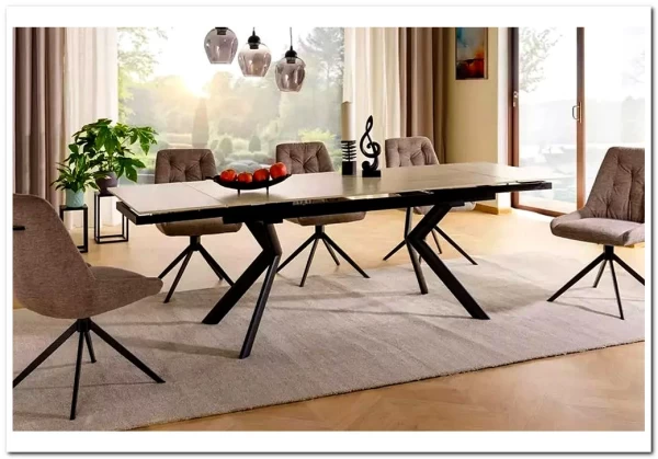 Стол обеденный Signal NORTON 160 (травертин/черный) заказать по цене 86 973 руб. в Волгограде