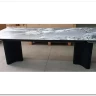 Стол АДАЖИО 240 (320) см MINERAL STONE NATURAL, керамика / Черный каркас заказать по цене 123 150 руб. в Волгограде