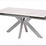 Стол BELLUNO 160 MARBLES KL-99 Белый мрамор матовый итальянская керамика/ белый каркас заказать по цене 99 320 руб. в Волгограде
