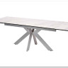 Стол BELLUNO 160 MARBLES KL-99 Белый мрамор матовый итальянская керамика/ белый каркас заказать по цене 99 320 руб. в Волгограде