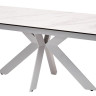 Стол BELLUNO 160 MARBLES KL-99 Белый мрамор матовый итальянская керамика/ белый каркас заказать по цене 99 320 руб. в Волгограде