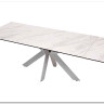 Стол BELLUNO 160 MARBLES KL-99 Белый мрамор матовый итальянская керамика/ белый каркас заказать по цене 99 320 руб. в Волгограде