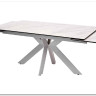 Стол BELLUNO 160 MARBLES KL-99 Белый мрамор матовый итальянская керамика/ белый каркас заказать по цене 99 320 руб. в Волгограде