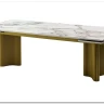 Стол АДАЖИО-2 240 (320) см ARCTIC OCEAN, керамика / Золотой каркас заказать по цене 123 150 руб. в Волгограде