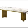 Стол АДАЖИО-2 240 (320) см ARCTIC OCEAN, керамика / Золотой каркас заказать по цене 123 150 руб. в Волгограде